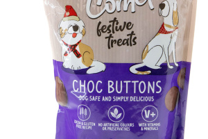  Vánoční Choc Buttons od ROSEWOOD – čokoládové bonbonky bez kakaa – bezpečné a lahodné pamlsky pro psy. Sladká sváteční pochoutka (2)