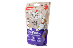  Vánoční Choc Buttons od ROSEWOOD – čokoládové bonbonky bez kakaa – bezpečné a lahodné pamlsky pro psy. Sladká sváteční pochoutka (3)