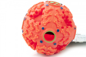  Hračka pro malé až středně velké psy od PAWISE – gumový míček (oranžový 2)
