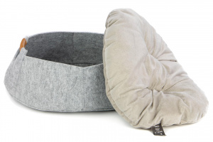  Plstěný pelíšek pro kočky od HOLLAND ANIMAL CARE, barva šedá (vyjímatelný polštář)