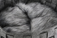  Pelíšek pro kočky SILVER FELT & FUR, stříbřitě šedý (6)