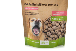 Ručně vyráběná pochoutka bez obilovin a chemie, která chutná jako od maminky. Dopřejte svému psovi zdravější variantu klasických piškotů s poctivým kuřecím masem z farmových chovů (2)