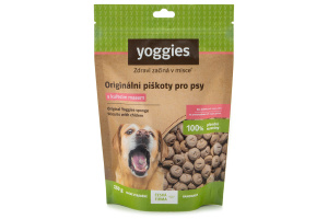 Ručně vyráběná pochoutka bez obilovin a chemie, která chutná jako od maminky. Dopřejte svému psovi zdravější variantu klasických piškotů s poctivým kuřecím masem z farmových chovů