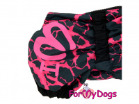  Pláštěnka pro jezevčíky FMD BLACK AND PINK, barva černo-růžová (6)