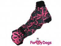  Pláštěnka pro jezevčíky FMD BLACK AND PINK, barva černo-růžová (4)