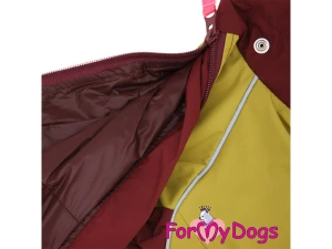 Konec mokrým kožíškům a zdlouhavému sušení! Funkční pláštěnka FMD BORDEAUX/OLIVE s odnímatelnou kapucí a praktickým zapínáním na zádech udrží vašeho psa v suchu i během toho největšího lijáku (2)