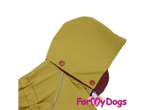 Konec mokrým kožíškům a zdlouhavému sušení! Funkční pláštěnka FMD BORDEAUX/OLIVE s odnímatelnou kapucí a praktickým zapínáním na zádech udrží vašeho psa v suchu i během toho největšího lijáku (6)