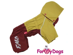 Konec mokrým kožíškům a zdlouhavému sušení! Funkční pláštěnka FMD BORDEAUX/OLIVE s odnímatelnou kapucí a praktickým zapínáním na zádech udrží vašeho psa v suchu i během toho největšího lijáku