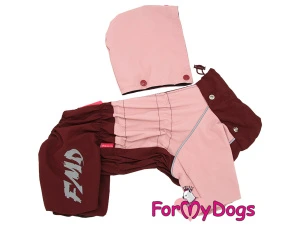  Konec mokrým kožíškům a zdlouhavému sušení! Funkční pláštěnka FMD BORDEAUX/POWDERED s odnímatelnou kapucí a praktickým zapínáním na zádech (2)