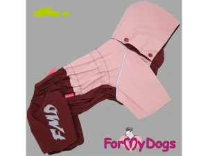  Konec mokrým kožíškům a zdlouhavému sušení! Funkční pláštěnka FMD BORDEAUX/POWDERED s odnímatelnou kapucí a praktickým zapínáním na zádech (3)