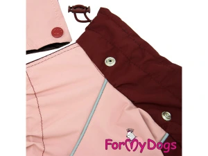  Konec mokrým kožíškům a zdlouhavému sušení! Funkční pláštěnka FMD BORDEAUX/POWDERED s odnímatelnou kapucí a praktickým zapínáním na zádech (4)