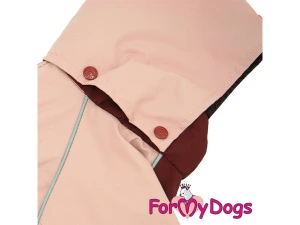  Konec mokrým kožíškům a zdlouhavému sušení! Funkční pláštěnka FMD BORDEAUX/POWDERED s odnímatelnou kapucí a praktickým zapínáním na zádech (5)