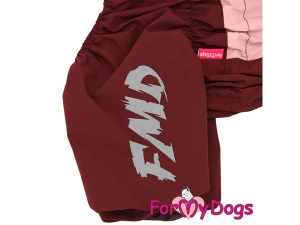  Konec mokrým kožíškům a zdlouhavému sušení! Funkční pláštěnka FMD BORDEAUX/POWDERED s odnímatelnou kapucí a praktickým zapínáním na zádech (9)