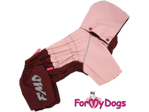  Konec mokrým kožíškům a zdlouhavému sušení! Funkční pláštěnka FMD BORDEAUX/POWDERED s odnímatelnou kapucí a praktickým zapínáním na zádech