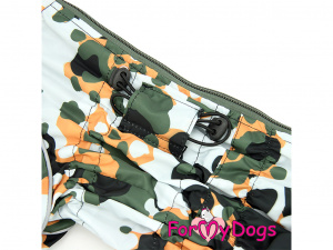  Obleček pro psy malých až středních plemen – lehoučká pláštěnka MULTI CAMO (detail)