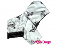  Pláštěnka pro fenky ForMyDogs SILVER BUTTERFLY, černo-stříbrná (4)