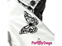  Pláštěnka pro fenky ForMyDogs SILVER BUTTERFLY, černo-stříbrná (8)