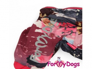 Obleček pro psy – pláštěnka pro fenky od ForMyDogs – SAKURA, detail reflexních prvků