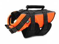  Funkční plovací vesta pro psy od finské firmy RUKKA. Silná vztlaková pěna, reflexní prvky, úchyt pro vyzvednutí psa z vody. Barva oranžová. (2)