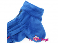  Obleček pro psy – lehoučký overal ForMyDogs BLUE z jednovrstvého plyše. Zvýšený límec, zapínání na zip na zádech. Barva modrá. (2)