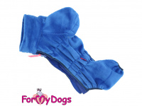  Obleček pro psy – lehoučký overal ForMyDogs BLUE z jednovrstvého plyše. Zvýšený límec, zapínání na zip na zádech. Barva modrá. (3)