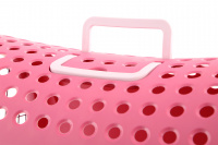 Přepravka pro kočky a malé psy. Pochromovaná mřížka, dostatek větracích otvorů, snadné otvírání, rozměry 50 × 32 × 34,5 cm. Barva růžová. (9)