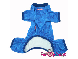  Jednovrstvý overal / pyžamo BLUE STAR od ForMyDogs. Ideální na domácí nošení pro psy bez srsti, zimomřivé psy, psí seniory apod. (2)