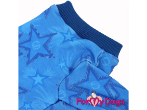  Jednovrstvý overal / pyžamo BLUE STAR od ForMyDogs. Ideální na domácí nošení pro psy bez srsti, zimomřivé psy, psí seniory apod. (3)