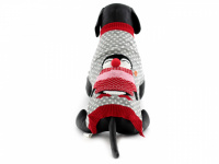  Pletený svetr pro psy s tučňákem se svítícím nosem. Svetr je elastický a snadno se přizpůsobí každému obvodu hrudníku, tři velikosti na výběr. Barva: šedá. (4)