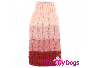  Obleček pro psy i fenky – stylový a teplý svetr GRADIENT BEIGE od ForMyDogs. Materiál 100% akryl (3)