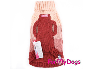  Obleček pro psy i fenky – stylový a teplý svetr GRADIENT BEIGE od ForMyDogs. Materiál 100% akryl (4)