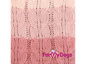  Obleček pro psy i fenky – stylový a teplý svetr GRADIENT BEIGE od ForMyDogs. Materiál 100% akryl (detail)