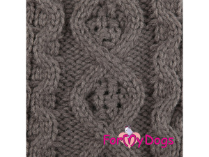  Obleček pro psy i fenky – stylový a teplý svetr PIGTAIL GREY od ForMyDogs. Materiál 100% akryl (5)
