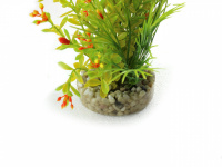  Dekorativní umělá rostlina do akvária od Sydeco. Přirozený vzhled, stabilní základna z oblázků spojených pryskyřicí. Výška 23 cm. (4)