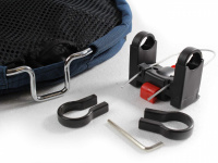 Přepravní box-taška na psa k připevnění na řídítka WALKY. Možnost uzavření síťkou, reflexní prvky, pět bočních kapes, popruh pro nošení tašky přes rameno. (6)