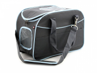  Přepravní taška na psy v účelném provedení a praktickém designu. Čtyři síťované strany, popruh přes rameno, vyjímatelná podložka, nosnost 8 kg.