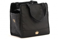 Černá taška na psy ve stylovém designu a luxusním provedení od BOBBY. Zpevněná vyjímatelná podložka, bezpečnostní poutko s karabinou na obojek, nosnost 5 kg (4).