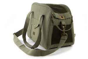  Cestujte první třídou! Luxusní prošívaná taška Milk & Pepper Carlton v barvě khaki kombinuje nadčasový design s maximálním pohodlím pro malé psy do 7 kg (3)