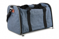 Přepravní taška na psy v účelném provedení a praktickém designu DENIM BLUE od CAMON. Tři síťované strany, popruh přes rameno, vyjímatelná podložka, nosnost 8 kg. Barva: modrá. (5)