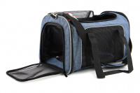  Přepravní taška na psy v účelném provedení a praktickém designu DENIM BLUE od CAMON. Tři síťované strany, popruh přes rameno, vyjímatelná podložka, nosnost 8 kg. Barva: modrá. (8)