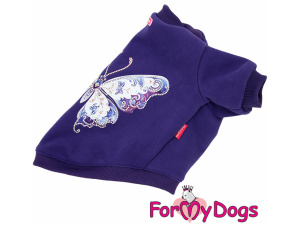  Obleček pro psy i fenky – tričko BUTTERFLY PURPLE od ForMyDogs v originálním designu pro moderní a stylové psy (3)