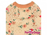  Stylové tričko pro psy i fenky PEACH FLOWER od ForMyDogs, detail