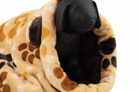 Tulipytlík – originální pelíšek pro psy i kočky z měkoučkého fleecu zdobený ušima a ocáskem (4)