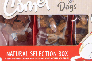 Dárkový box se čtyřmi druhy svátečních masových pochoutek pro psy od ROSEWOOD z kuřecího a kachního masa (2)