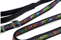 Černé vodítko pro psy RED DINGO z velmi kvalitního nylonového popruhu s hustě tkanými okraji, díky čemuž vyniká vysokou odolností proti oděru a dlouhou životností (4)