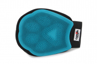  Oboustranná vyčesávací rukavice na srst od CAMON je oblíbená pomůcka pro péči o srst, která spojuje příjemné s užitečným – psa hladíte, masírujete a zároveň odstraňujete uvolněnou srst. Modrá.