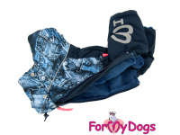  Obleček pro psy – sinteponem zateplený zimní overal DENIM od ForMyDogs. Vylepšené zapínání na zádech, odnímatelná kapuce, plyšová podšívka. (7)