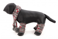 Originální zimní set pro psy – šála na suchý zip a 4 nohavice. Materiál 100% akryl, vhodné pro malé a středně velké psy. (2)