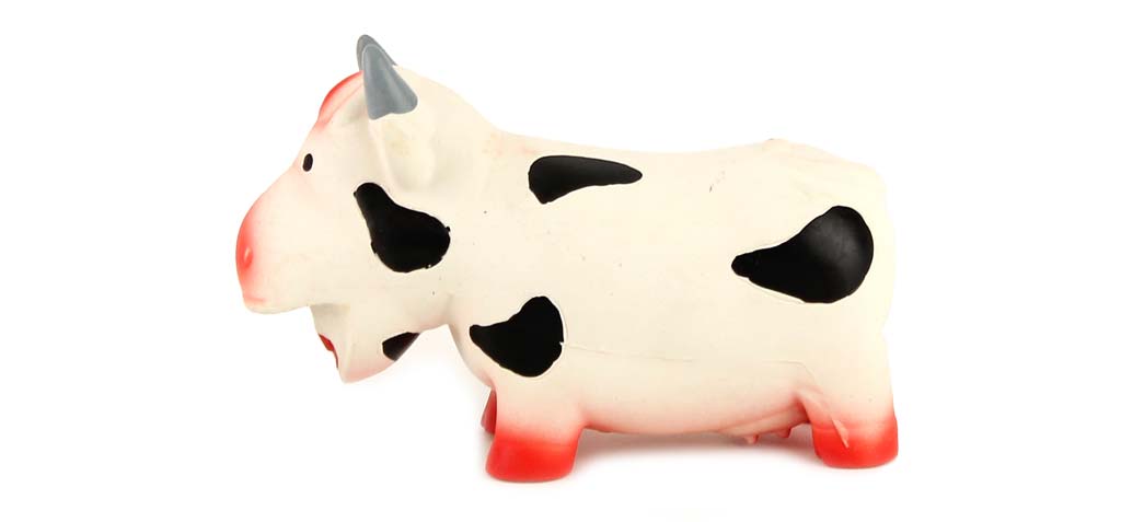Latexová hračka pro psy od ROSEWOOD – Grunters Cow – chrochtající kráva