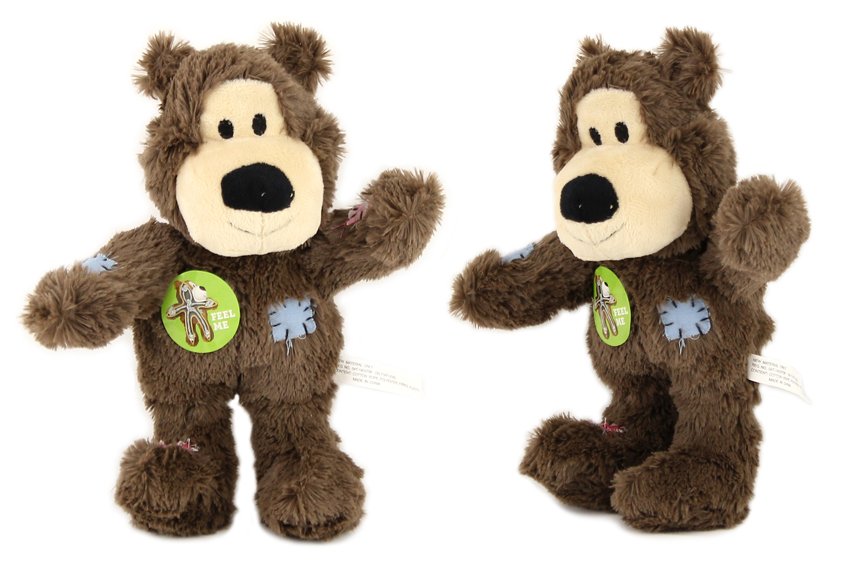 Pevná plyšová hračka pro psy – medvěd. Příjemný hebký materiál, uvnitř pevný provaz